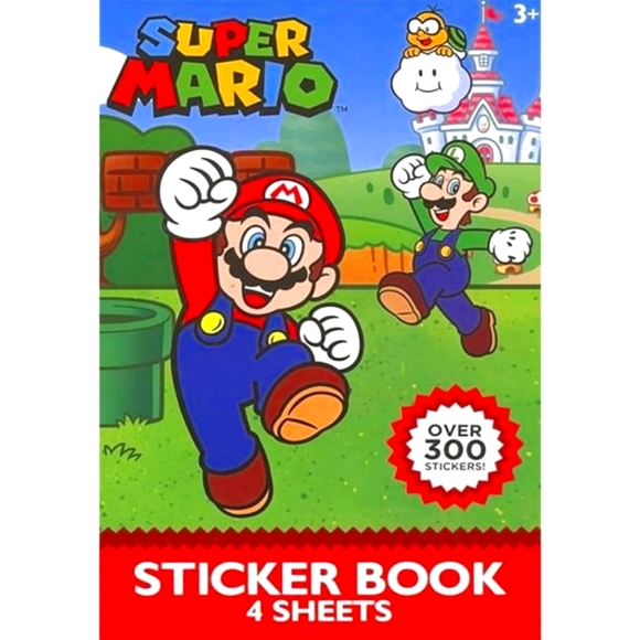 Super Mario Sticker Book 4 Sheets NWT - Picture 2 of 8